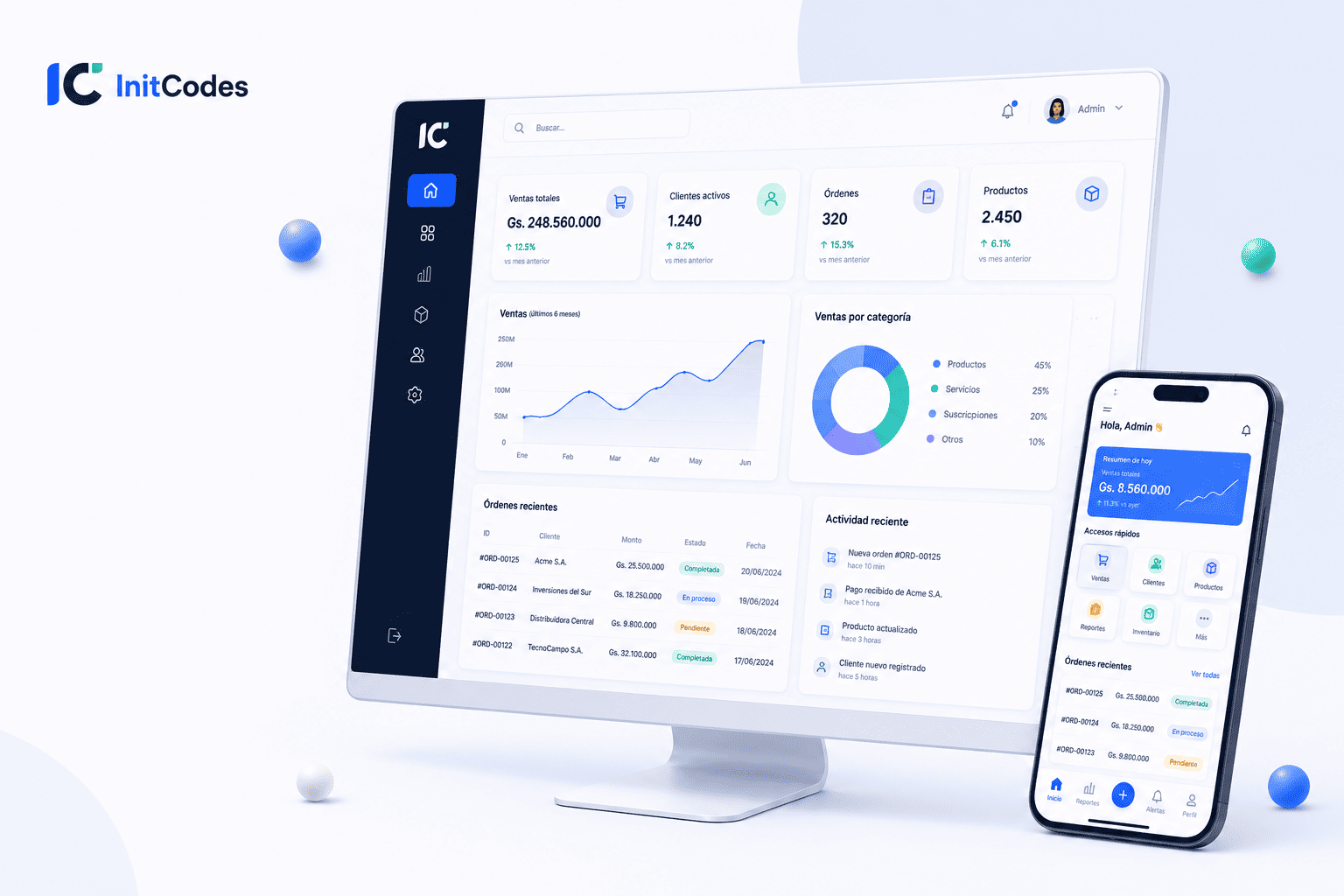 Dashboard, aplicaciones web, móviles y arquitectura — desarrollo de software a medida